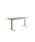 Sitz-Steh-Schreibtisch E-Table, elektrisch höhenverstellbar, 70-120cm (H), 160x80cm (BxT), rechteckig, ahorn / lichtgrau