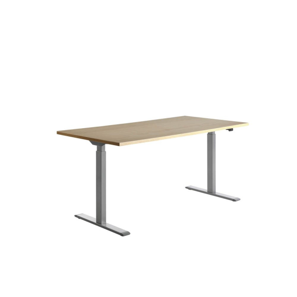 4014296873756 - Sitz-Steh-Schreibtisch E-Table TTS16080GA elektrisch höhenverstellbar 70-120cm (H) 160cmx80cm (BxT) rechteckig ahorn Licht 4014296873756 - Sitz-Steh-Schreibtisch E-Table TTS16080GA elektrisch höhenverstellbar 70-120cm (H) 160cmx80cm (BxT) rechteckig ahorn Licht