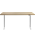 Sitz-Steh-Schreibtisch E-Table, elektrisch höhenverstellbar, 70-120cm (H), 160x80cm (BxT), rechteckig, ahorn / weiß