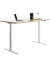 Sitz-Steh-Schreibtisch E-Table, elektrisch höhenverstellbar, 70-120cm (H), 160x80cm (BxT), rechteckig, ahorn / weiß