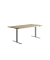 Sitz-Steh-Schreibtisch E-Table, elektrisch höhenverstellbar, 70-120cm (H), 180x80cm (BxT), rechteckig, ahorn / lichtgrau