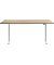 Sitz-Steh-Schreibtisch E-Table, elektrisch höhenverstellbar, 70-120cm (H), 180x80cm (BxT), rechteckig, ahorn / weiß