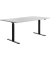 Sitz-Steh-Schreibtisch E-Table, elektrisch höhenverstellbar, 70-120cm (H), 180x80cm (BxT), rechteckig, lichtgrau / schwarz
