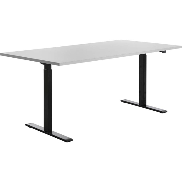 4014296873831 - Sitz-Steh-Schreibtisch E-Table TTS18080SG elektrisch höhenverstellbar 70-120cm (H) 180cmx80cm (BxT) rechteckig lichtgrau S 4014296873831 - Sitz-Steh-Schreibtisch E-Table TTS18080SG elektrisch höhenverstellbar 70-120cm (H) 180cmx80cm (BxT) rechteckig lichtgrau S