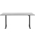 Sitz-Steh-Schreibtisch E-Table, elektrisch höhenverstellbar, 70-120cm (H), 180x80cm (BxT), rechteckig, lichtgrau / schwarz