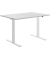 Sitz-Steh-Schreibtisch E-Table, elektrisch höhenverstellbar, 70-120cm (H), 120x80cm (BxT), rechteckig, lichtgrau / weiß