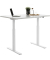 Sitz-Steh-Schreibtisch E-Table, elektrisch höhenverstellbar, 70-120cm (H), 120x80cm (BxT), rechteckig, lichtgrau / weiß
