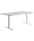 Sitz-Steh-Schreibtisch E-Table, elektrisch höhenverstellbar, 70-120cm (H), 180x80cm (BxT), rechteckig, lichtgrau / weiß