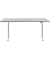 Sitz-Steh-Schreibtisch E-Table, elektrisch höhenverstellbar, 70-120cm (H), 180x80cm (BxT), rechteckig, lichtgrau / weiß