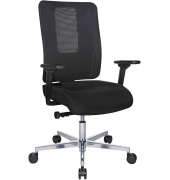 Sitness Open X (N) Deluxe Alu mit Schiebesitz Bürostuhl schwarz