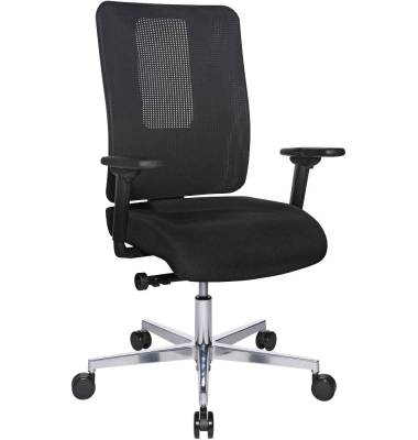 Sitness Open X (N) Deluxe Alu mit Schiebesitz Bürostuhl schwarz