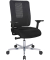 Bürostuhl Sitness Open X (N) Deluxe Alu mit Schiebesitz, schwarz / silber, mit Armlehnen, bis 110kg