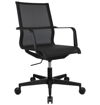 Bürostuhl SITNESS Life 40, schwarz / schwarz, mit Armlehnen, bis 110kg