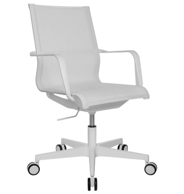 Bürostuhl SITNESS Life 40, weiß / weiß, mit Armlehnen, bis 110kg