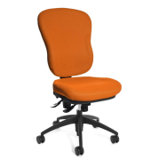 Bürodrehstuhl Wellpoint 30 SY ohne Armlehnen orange