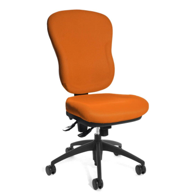 Bürodrehstuhl Wellpoint 30 SY ohne Armlehnen orange