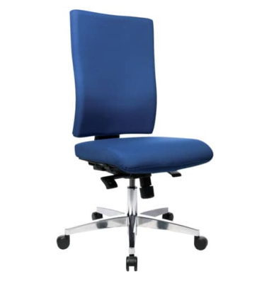 B&uuml;rostuhl Lightstar 20, blau / chrom, bis 110kg, ohne Kopfst&uuml;tze
