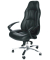 Chefsessel RS1, schwarz / silber, mit Armlehnen, bis 110kg