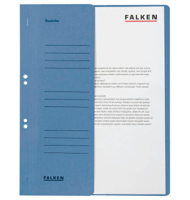 Ösenhefter 80003809, A4 blau halber Vorderdeckel, Karton 250g