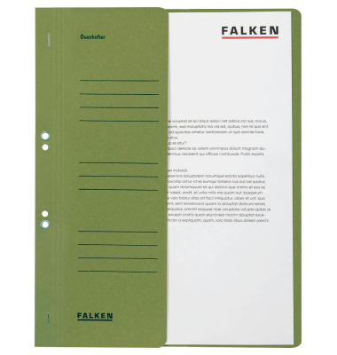 Ösenhefter 80000490, A4 grün halber Vorderdeckel, Karton 250g