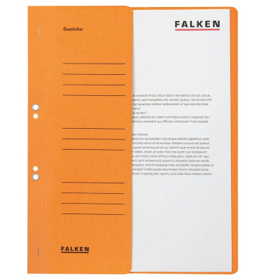Ösenhefter 80000516, A4 orange halber Vorderdeckel, Karton 250g