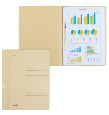 Ösenhefter 80000565, A4 chamois ganzer Vorderdeckel, Karton 250g