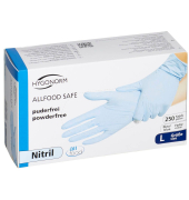 Einweghandschuhe Hygonorm Allfood Safe, Nitril, lebensmittelecht, blau, Größe 9 / L,