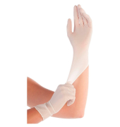Einweghandschuhe Hygostar Elastic, Synthetik, lebensmittelecht, weiß, Größe 9 / L,