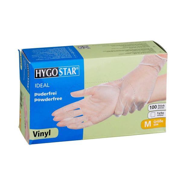 4015544268508 - Einmalhandschuhe Hygostar Ideal 2685 Lebensmittelecht transparent Größe M 8 Vinyl 4015544268508 2685 100 Stück
