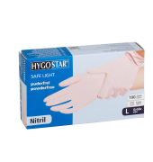 Einweghandschuhe Hygostar Safe Light, Nitril, lebensmittelecht, pink, Größe 9 / L,
