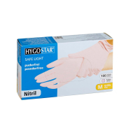 Einweghandschuhe Hygostar Safe Light, Nitril, lebensmittelecht, pink, Größe 8 / M,