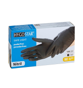 Einweghandschuhe Hygostar Safe Light, Nitril, lebensmittelecht, schwarz, Größe 10 / XL,