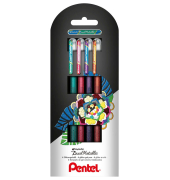 Gelschreiber Hybrid Dual Metallic K110-4COL 4-farbig sortiert 0,5mm
