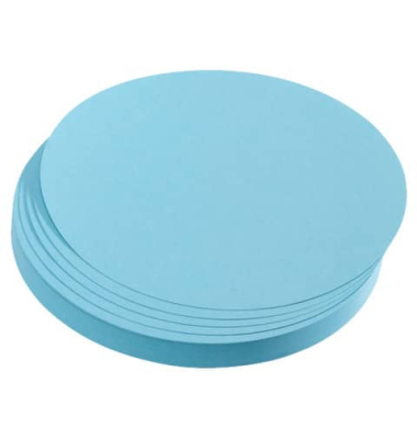 Moderationskarten Kreise Ø 19,5cm hellblau 500 Stück
