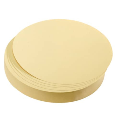 Moderationskarten Kreise Ø 19,5cm gelb 500 Stück