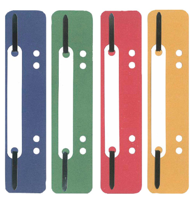 Heftstreifen kurz 4241004015, 34x150mm, RC-Karton mit Kunststoffdeckleiste, farbig sortiert