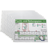 Prospekthüllen 071-2345-006, A3 quer transparent genarbt, oben offen, 0,08mm