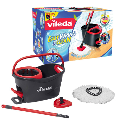 Easy Wring&Clean Wischmop rot/grau 496x306x298 Set