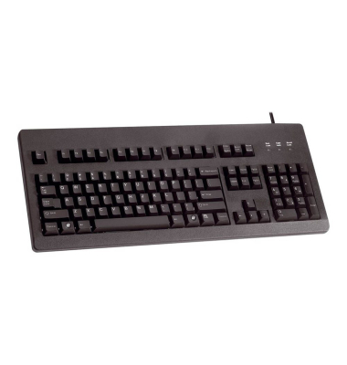 Tastatur G80-3000, Deutsch, Blue Switch, QWERTZ, USB / PS/2, schwarz
