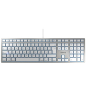 PC-Tastatur KC 6000 SLIM JK-1610DE-1, mit Kabel (USB), leise, silber