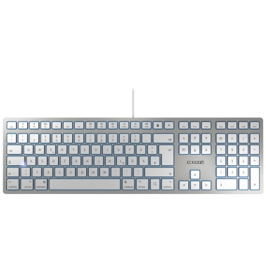 PC-Tastatur KC 6000 SLIM JK-1610DE-1, mit Kabel (USB), leise, silber