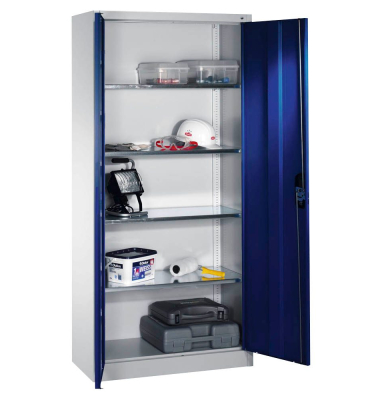 Stahlschrank blau/grau