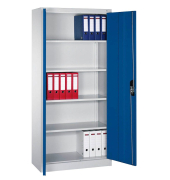 Aktenschrank 9260-000, Stahl abschließbar, 5 OH, 93 x 195 x 40 cm, blau/lichtgrau