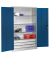 Werkstattschrank 8931-503, Stahl abschließbar, 4 OH, 120 x 195 x 50 cm, blau/lichtgrau
