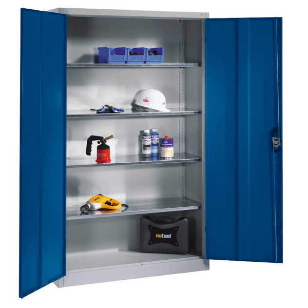 4064615170707 - Werkstattschrank 8931-052 Stahl abschließbar 5 OH 120 x 195 x 50 cm blau lichtgrau 4064615170707 C+P-Möbel