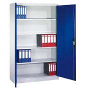 Aktenschrank 9460-000, Stahl abschließbar, 5 OH, 120 x 195 x 40 cm, blau/lichtgrau