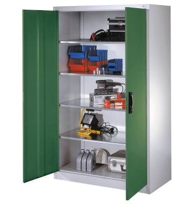 Stahlschrank grün/grau
