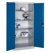 Werkstattschrank 8922-052, Stahl abschließbar, 5 OH, 93 x 195 x 60 cm, blau/lichtgrau