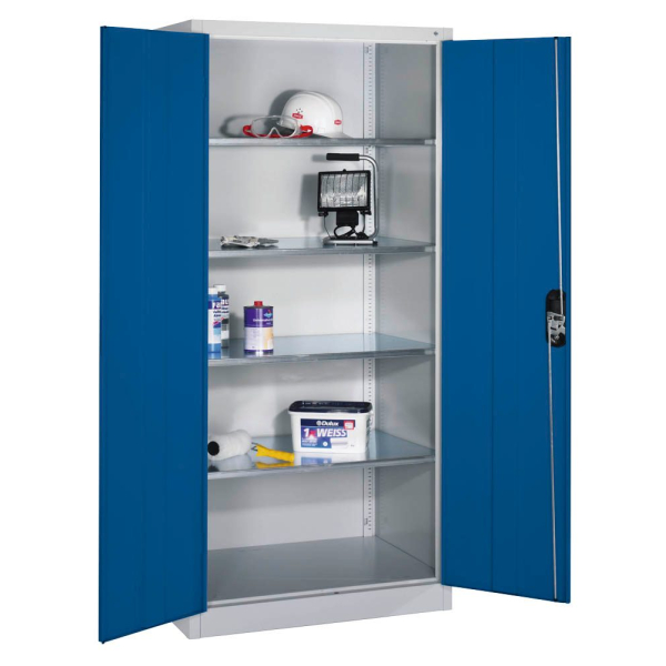 4062084610243 - Werkstattschrank 8922-052 Stahl abschließbar 5 OH 93 x 195 x 60 cm blau lichtgrau 4062084610243 C+P-Möbel 4062084610243 - Werkstattschrank 8922-052 Stahl abschließbar 5 OH 93 x 195 x 60 cm blau lichtgrau 4062084610243 C+P-Möbel