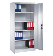 Aktenschrank 9280-000, Stahl abschließbar, 5 OH, 93 x 195 x 50 cm, lichtgrau